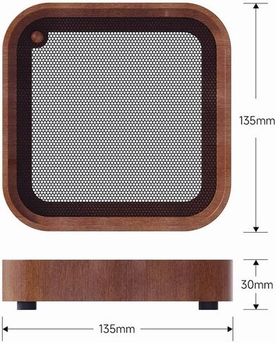 Solid Wood Desktop Stand for Mac mini M4 Pro/M4 Non-Slip Bracket Optimized Heat Dissipation Dust Filter Included Convenient Power-On Design (Walnut Wood) in Saudi Arabia