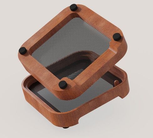 Solid Wood Desktop Stand for Mac mini M4 Pro/M4 Non-Slip Bracket Optimized Heat Dissipation Dust Filter Included Convenient Power-On Design (Walnut Wood) in Saudi Arabia