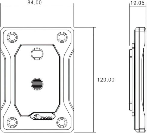 Bykski CPU-ICELAKE-X CPU Water Cooling Block - Black (LGA 4189/Ice Lake) in Kuwait
