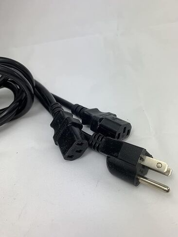OMNIHIL [UL Listed] 10FT 3 Prong Power Cord Splitter Compatible withM2000 Edison Speaker - Power Two Devices at the Same Time in Kuwait