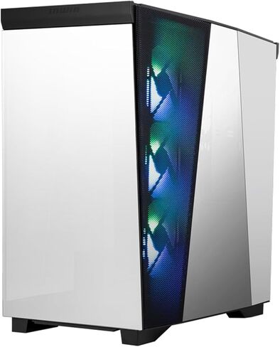 InWin W50 Mid Tower E-ATX Gaming Case with Signature W-Shaped Triple-Glass Panels, 8-Slot Flexibility, GPU Support up to 435mm, Includes 4X Pre-Installed VX120mm Fans (IW-CS-W50BLK-4VX120) in Kuwait