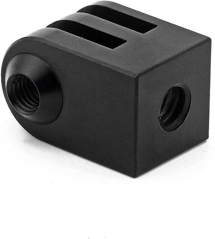 1/4" Mini Tripod Mount Adapter for Action Camera - Aluminum Alloy, Black, Compatible with Sport Action Cameras and Selfie Sticks in Kuwait