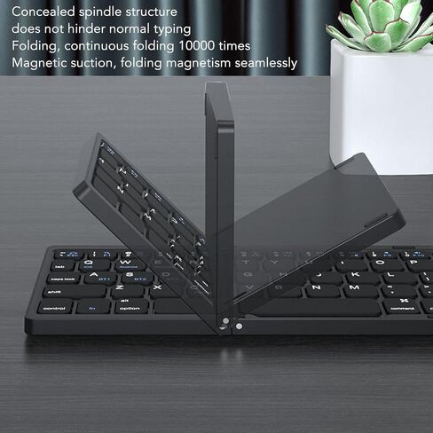 Foldable Bluetooth Keyboard,Portable Pocket Size Wireless Keyboard,Folding Travel Keyboards with Numbpad for PC, Tablet and Laptop in Kuwait