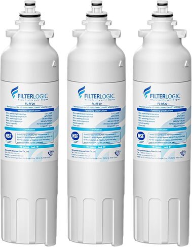 فلتر مياه الثلاجة وفلتر الهواء من Filterlogic ADQ73613401، بديل لـ LG® LT800P®، ADQ736134، ADQ73613402، LSXS26326S، LSXS26366S، LMXS30776S، Kenmore 46-9490 وLT120F®، 3 كومبو in Saudi Arabia