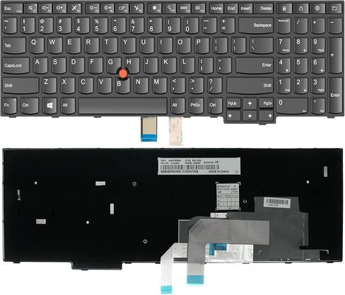 لوحة مفاتيح بديلة للكمبيوتر المحمول ThinkPad E570 E570c E575، لوحة مفاتيح غير بإضاءة خلفية بتصميم أمريكي مع نقطة تتبع، P/N 01AX200 متوافقة مع سلسلة ThinkPad E570 in Kuwait