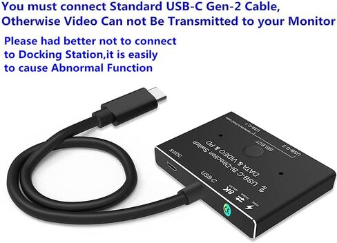 كابل USB-C Type-C 8K محدث USB 3.1 C Gen 2 للفيديو ثنائي الاتجاه 8K@30 هرتز 4K@120 هرتز توصيل الطاقة 100 وات 10 جيجابت في الثانية محول مقسم نقل البيانات ¡ in Kuwait