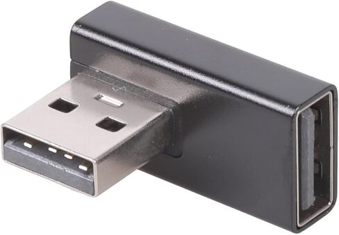 2 قطعة USB3.0 ذكر إلى أنثى 90 بيند محول لسرعة سريعة 5 جيجابت في الثانية وشحن سريع في كمبيوتر السيارات يسار يمين USB بزاوية in Kuwait