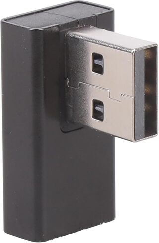 2 قطعة USB3.0 ذكر إلى أنثى 90 بيند محول لسرعة سريعة 5 جيجابت في الثانية وشحن سريع في كمبيوتر السيارات يسار يمين USB بزاوية in Kuwait