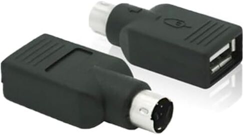 محول USB أنثى إلى PS/2 ذكر، محول USB إلى PS2 متوافق مع لوحة المفاتيح والماوس (عبوتان) in Kuwait