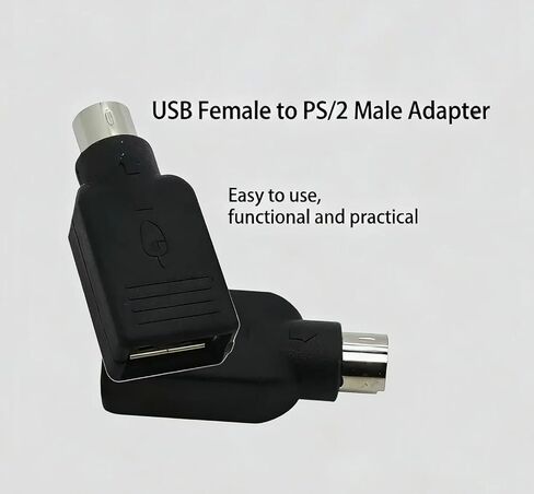 محول USB أنثى إلى PS/2 ذكر، محول USB إلى PS2 متوافق مع لوحة المفاتيح والماوس (عبوتان) in Kuwait