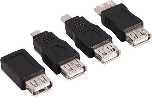 Vikye 12 قطعة USB2.0 محولات ذكر أنثى موصلات محولات متعددة الوظائف لسهولة الاستخدام والتوافق مجموعة سوداء للعمل والترفيه in Kuwait