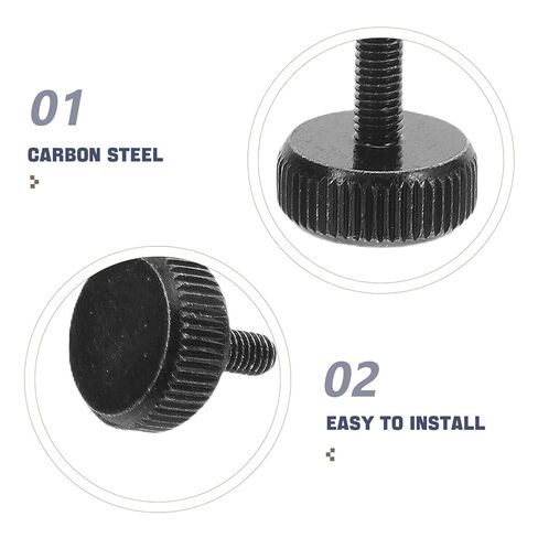 Toddmomy 30pcs M3 Computer Case Thumb Screws Hand-Twisted Machine Screws Black PC Case Accessories for Desktop PC Assembly and Hard Drive Installation in Kuwait