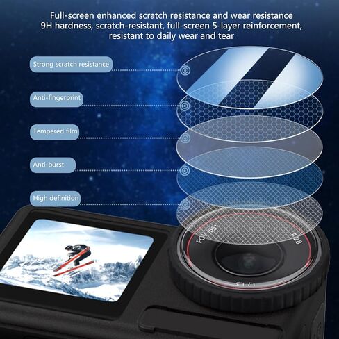 Coated Protective Film Set For Action 5 Professional Camera Anti Scratch Enhances Light Transmission Easy Installation Easy Installation Camera Mounting in Kuwait