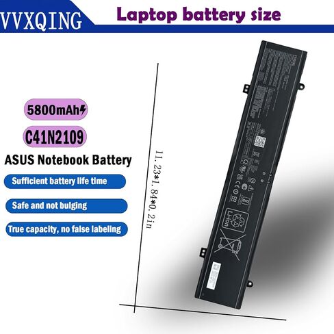 C41N2109 90Wh استبدال بطارية الكمبيوتر المحمول ASUS Zephyrus M16 GU604VI GU604VY GU604VZ ROG Flow X16 GV601 Strix G16 G614J Strix G18 G814J Strix Scar 16 G634J Strix Scar 18 G834J series 17m-ae0xx in Kuwait