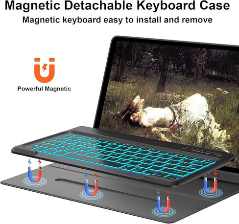 WINCHKING Keyboard Case for iPad Air 13-inch M3/M2/Pro 12.9 (6th & 5th Generation), Detachable Bluetooth Keyboard Case with Pencil Holder in Saudi Arabia