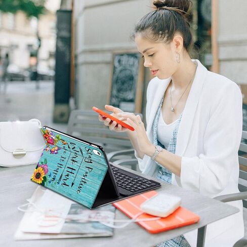 DEGDFSGR for Samsung Galaxy Tab A8 10.5 Case with Keyboard, Detachable Wireless Keyboard Magnetic Closure Protective Cover Case for Samsung Tab A8 2022[SM-X200 X205 X207], Alphabet Butterfly Floral in Kuwait
