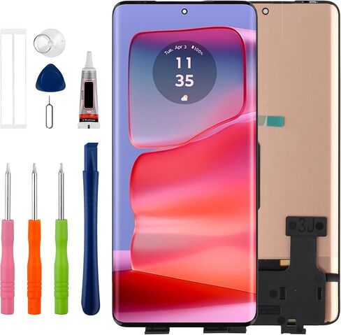 [جديد] شاشة Duotipa LCD لهاتف Motorola Edge 50 Pro XT2403-2 6.7 بوصة استبدال مجموعة محول الأرقام للشاشة مع مجموعة أدوات الإصلاح الفنية - أسود in Kuwait