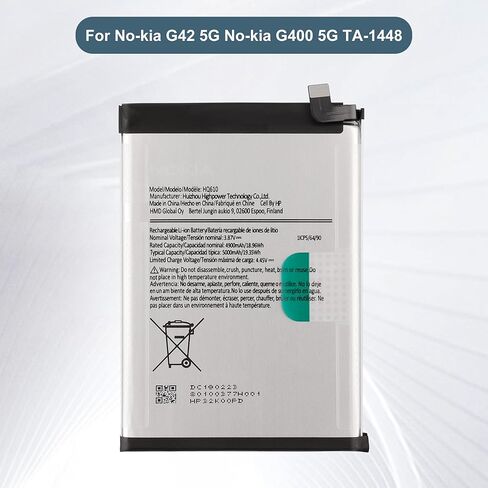 بطارية بديلة HQ610 متوافقة مع هاتف Nokia G42 5G Nokia G400 5G TA-1448 مع مجموعة أدوات الإصلاح in Kuwait