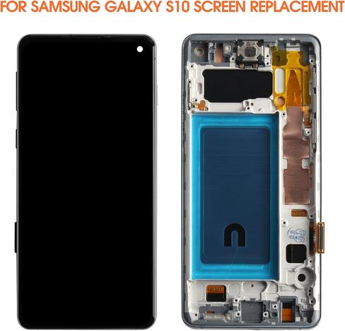 【أداء عالي التكلفة】 غير أصلي لمجموعة شاشة بديلة Samsung Galaxy S10 مقاس 6.1 بوصة شاشة صلبة مغلفة IPS | إطار مثبت مسبقًا | يتضمن أدوات إصلاح (بدون وظيفة بصمة الإصبع) in Kuwait