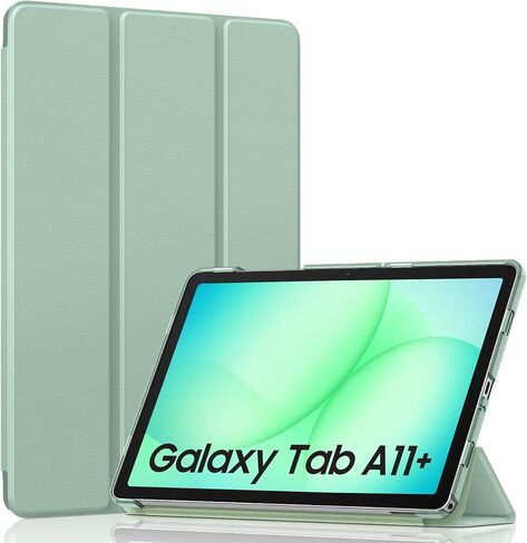 MoKo Case for Samsung Galaxy Tab A11+ Plus 11 Inch 2025, Slim Stand Hard PC Translucent Back Shell Smart Cover for Galaxy Tab A11+ Tablet (SM-X230/X236/X238), Auto Wake/Sleep, Black in Kuwait