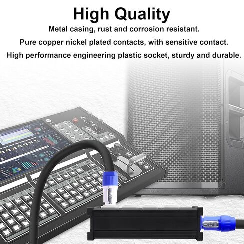 PowerCon 1 Input to PowerCon 4 Output Splitter Adapter 4 Channel 3-Pin Female to Female Connector for LED Screen Stage Light Audio Video Equipment and More in Kuwait