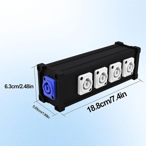 PowerCon 1 Input to PowerCon 4 Output Splitter Adapter 4 Channel 3-Pin Female to Female Connector for LED Screen Stage Light Audio Video Equipment and More in Kuwait