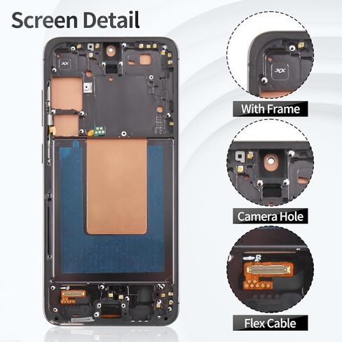 TFT لشاشة Samsung S24 Plus لشاشة Samsung S24 Plus LCD لمجموعة Galaxy SM-S926B محول رقمي يعمل باللمس مع إطار SM-S926U SM-S926W SM-S926N SM-S926E أسود (بدون وظيفة بصمة الإصبع) in Kuwait