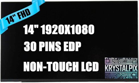شاشة LCD جديدة من KrystalPix تناسب - شاشة LCD بديلة لجهاز Dell Latitude 5430 Rugged P148G 14 بوصة IPS FHD LCD لوحة LED جديدة 30 دبابيس شاشة غير تعمل باللمس P148G001 in Kuwait
