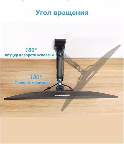 حامل حائط تلفزيون كامل الحركة لشاشات LCD مقاس 17-27 بوصة - دعامة زنبركية غازية متوافقة مع ذراع ألومنيوم NB F120 شديد التحمل وقابل للتعديل باللون الأسود in Kuwait