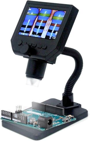 Microscope Accessories Kit G600 Portable LCD Digital Microscope with High Brightness 8 LEDs Microscope Slides in Kuwait