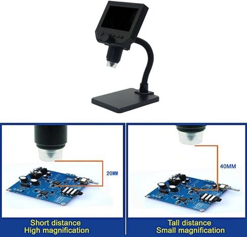 Microscope Accessories Kit G600 Portable LCD Digital Microscope with High Brightness 8 LEDs Microscope Slides in Kuwait