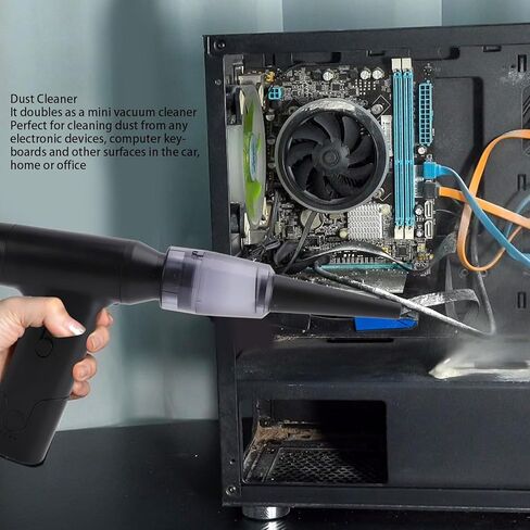 Luqeeg Electric Air Duster, Efficient 6 Connectors Compressed Cordless Hand Blower, Keyboard Cleaner | Cleaning Tools | Dust Cleaner for Cleaning Keyboards Cameras Air Beds Boats in Kuwait