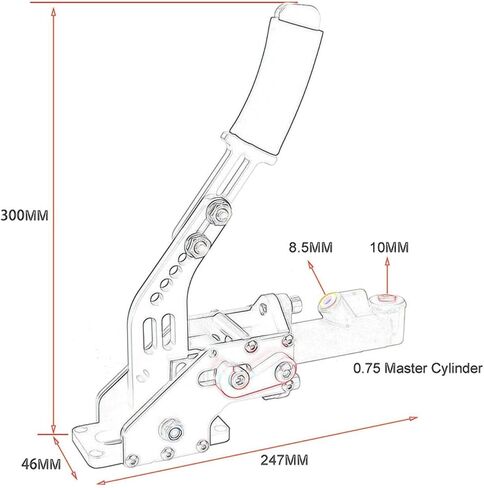 CALANDIS™ Universal Car Hydraulic Handbrake Accessories Handbrake Gear for Car Quality Gold | Controllers & Attachments | Video Game Accessories in Kuwait