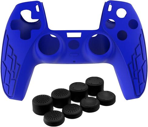 CALANDIS™ Anti-Slip Silicone Sleeve Case Skin Covers for PS5 Controller Blue | Controllers & Attachments | Video Game Accessories in Kuwait
