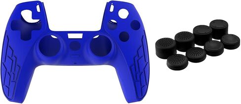 CALANDIS™ Anti-Slip Silicone Sleeve Case Skin Covers for PS5 Controller Blue | Controllers & Attachments | Video Game Accessories in Kuwait