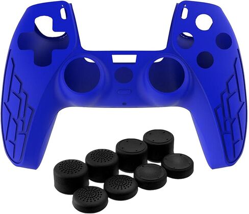 CALANDIS™ Anti-Slip Silicone Sleeve Case Skin Covers for PS5 Controller Blue | Controllers & Attachments | Video Game Accessories in Kuwait