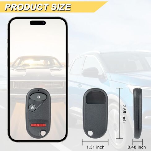 استبدال Vurkcy Key Fob لسيارة Honda CRV 2002-2004 للتحكم عن بعد للدخول بدون مفتاح، OUCG8D344HA OUCG8D-344H-A، 4 أزرار، قطعتان in Kuwait