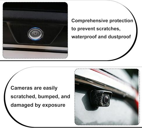 2pcs Car Camera Lens Protector, 360 Degree All-Round Transparent Scratch Resistant & Waterproof HD Car Camera Protective Cover for Most Vehicle in Kuwait