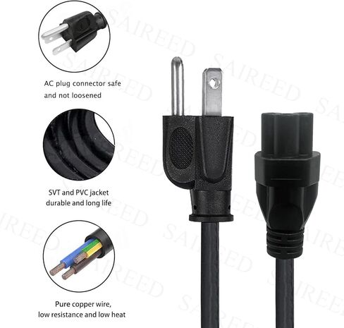 3 Prong Power Cord Replacement for Allen&Heath ZED-6 ZEDi-10FX AH-ZEDi-10FX Mixer NEMA 5-15P to C5 3 Prong AC Cable in Kuwait