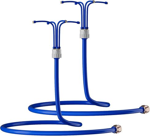 RESTMO Adjustable Standing Misters for Outside Patio, Portable Misting Cooling System with 4 Directional Nozzles, 6FT Water Mister for Hot Summer, Garden, Backyard, Beach, Camping, BBQ in Kuwait