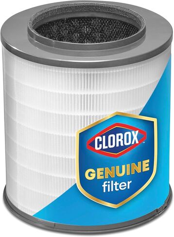 Clorox Medium Room Air Purifier True HEPA Replacement Filter, 1,000 Sq. Ft. Capacity, Removes 99.97% of Allergens up to 0.1 Micron, Compatible with 11030 & 11031, 1 Count (12030) in Saudi Arabia