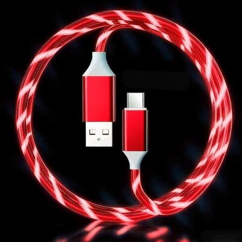 كابل شحن سريع USB من النوع C إلى النوع C PD شاحن هاتف سرعة بيانات عالية وإضاءة مرئية وتدفق تيار أرجواني لجميع أجهزة USB C - 39 بوصة أرجواني in Kuwait