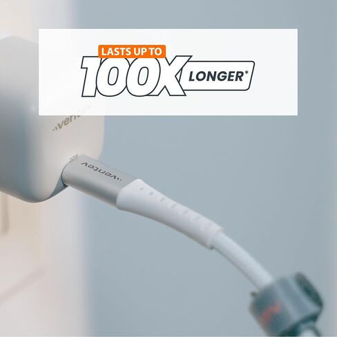 كابل Ventev Alloy USB A إلى USB C عالي السرعة وشديد التحمل بطول 10 أقدام in Kuwait