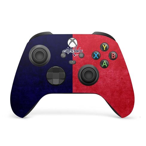 تصميمات حافظة الرأس مرخصة رسميًا من NHL Half Distressed Washington Capitals غطاء ملصق من الفينيل للألعاب متوافق مع وحدة تحكم Xbox Series X وحزمة وحدة التحكم in Kuwait