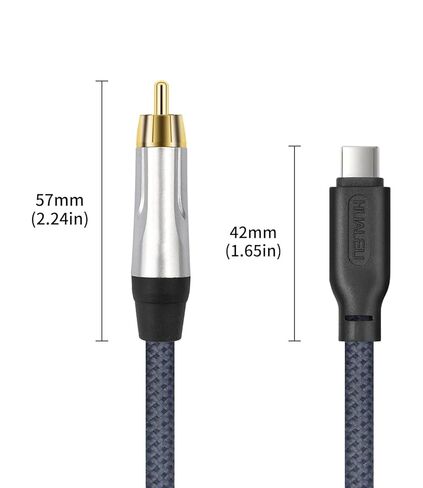 كابل USB c إلى محوري بطول 6 أقدام ذكر من النوع c إلى محول صوت محوري رقمي، يمكنه إخراج إشارات صوتية رقمية 32 بت/384 كيلو هرتز لمضخم الصوت dac amp Preamp in Kuwait