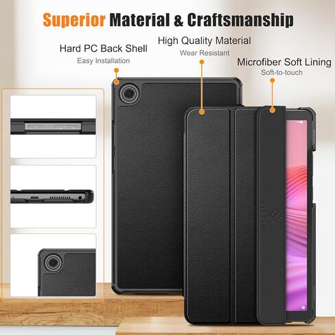 Fintie Case for Lenovo Tab One 8.7 Inch 2025 (TB305XU/TB305FU)/Lenovo K9 8.7" (Nook Reading Tablet 8.7), Lightweight Slim Shell Stand with Auto Sleep/Wake, Black in Kuwait