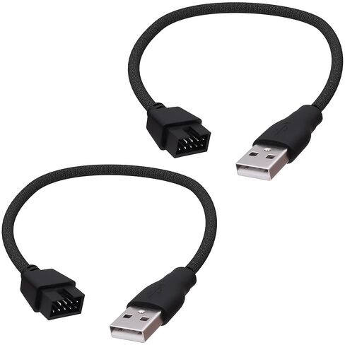 USB 2.0 to 9Pin Motherboard Header Adapter Cable USB Type A Male to 9 Pin Male Motherboard Data Cable Converter Extension Cord -20cm-2pcs in Kuwait