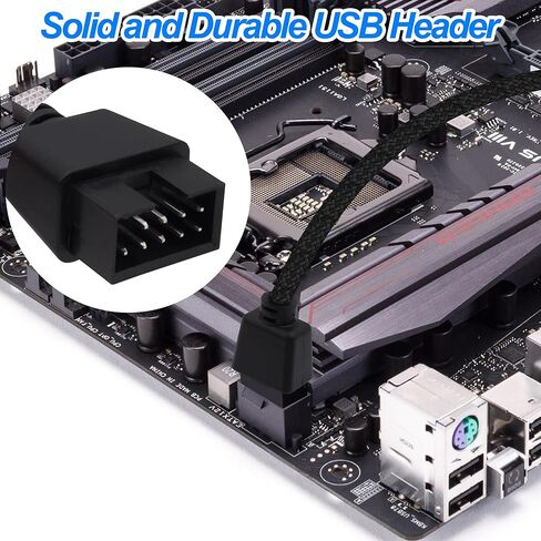 USB 2.0 to 9Pin Motherboard Header Adapter Cable USB Type A Male to 9 Pin Male Motherboard Data Cable Converter Extension Cord -20cm-2pcs in Kuwait