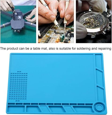 Insulation Silicone Mat, Heat Soldering Repairing Pad, S - 120B 13.4x9.1in - High Temperature Resistance, Non Slip Surface, Ideal for Phone and Computer Repair (S-140) in Kuwait