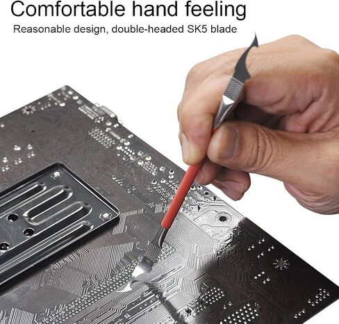 SUNGOOYUE Repair Tools, Non Slip Handle Design SK5 Steel for Mobile Phone Chip Dismantling and Motherboard Parts Installation, with Double Headed and Comfortable (5-piece CPU disassembly and Glue in Kuwait